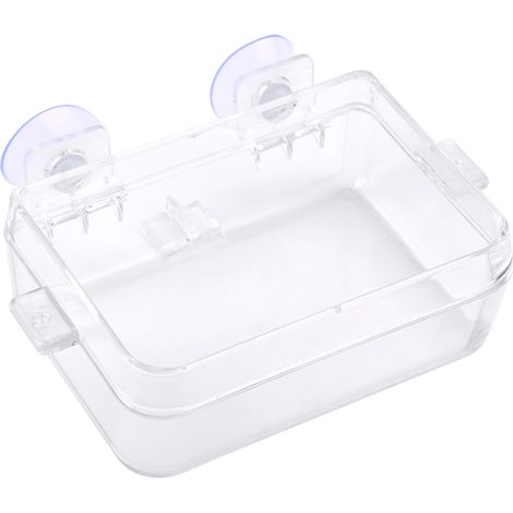 Bassin pour reptiles à vers, mangeoire transparente anti-évasion pour placer les larves d'orge en toute sécurité (1/5)