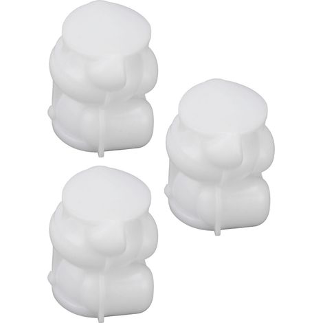 Ensemble de 3 moules à glaçons en forme d'ours, en silicone souple, design mignon, facile à nettoyer et pouvant servir à réaliser des glaçons pour cocktails. (1/5)