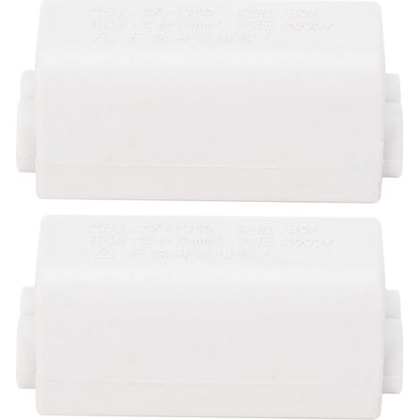 Blocs de Jonction 2Pcs Répartiteur Principal Haute Puissance Bloc de Jonction de Câblage 1 Entrée 2 Sorties en Forme de T Borniers à épissure Rapide Câble de Connexion ZK-1310 1000 V 80 A avec Coque I (1/4)