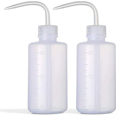 Bouteilles d'eau pour lavage des mains, lot de 2, 250 ml, bouteilles de sécurité, outils d'arrosage, presse-bouteille en plastique (1/5)
