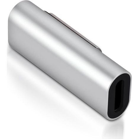 USB-C auf Magnet-3-Adapter, 140 W, USB-C-Buchse auf USB-3-Stecker, PD-Schnellladefunktion, kompatibel mit MacBook Pro/Air M1, M2, M3 und M4 (14"/16"), Silber (1/5)