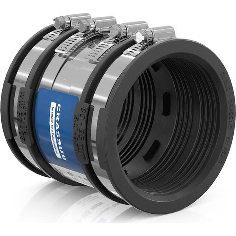Adaptateur de tuyau CR type 2B CSC 095 (80-95 mm), jusqu'à 2,5 bar, EPDM / V2A