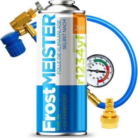 FROSTMEISTER 2in1 R1234yf Kanister + Schlauch + Adapter
