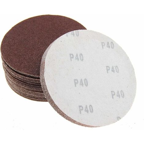 Dischi abrasivi da 150 mm con supporto a strappo per levigatrice, senza fori, 40/60/80/100/120, grana assortita, 50 pezzi/lotto (1/3)