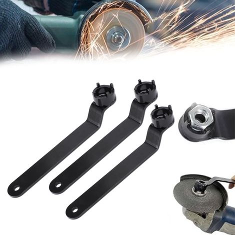 Professioneller 4-Backen-Winkelschlüssel – Schraubenschlüssel für dicke und anpassungsfähige Schleifmaschinen – Schraubenschlüssel mit Spannmuttern (3er-Set) (1/5)