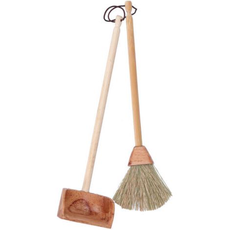 Ensemble Miniature Balai et Pelle 1:6 pour Maison de Poupée, Accessoire de Nettoyage Détaillé (1/5)