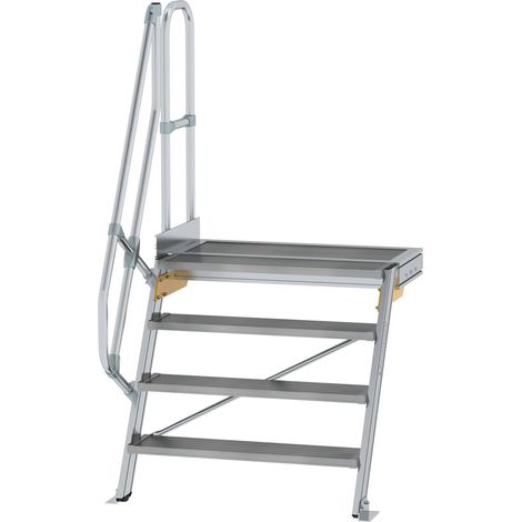MUNK Treppe mit Plattform 60° inkl. einen Handlauf, 1000mm Stufenbreite, 4 Stufen (1/2)