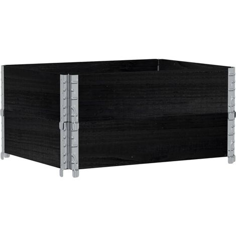 Maison Exclusive - Pflanzkasten Schwarz 80x60 cm Massivholz Kiefe