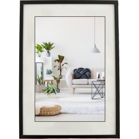 Cornice in alluminio Minimal 29,7x42 Formato A3 Nero per diplomi lauree Poster Formato A3 - 29,7x42 cm Colore Nero (1/5)