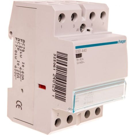 CONTACTOR, 40A, 4NA, 24V HAGER ESD440