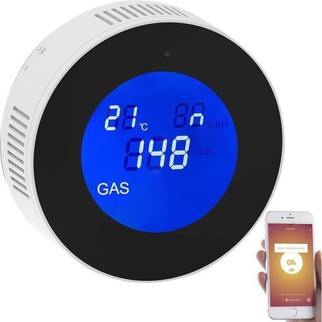 Connected multi-gas detector – USB powered – Voice and visual alert – Detects methane, propane, LPG – For confined spaces (1/5)