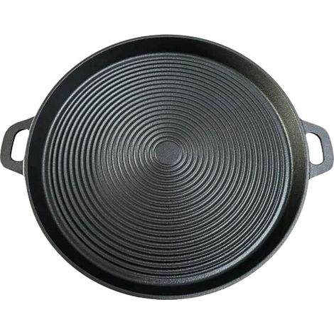 Baumalu Grillplatte 34 cm Schwarz Emaille