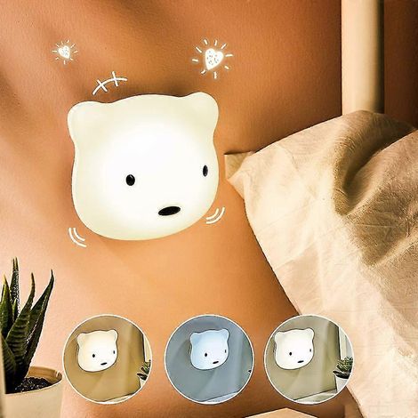 Veilleuse LED pour enfants, veilleuse bébé de 3 m, veilleuse rechargeable USB avec commande tactile, lampe en silicone (1/5)