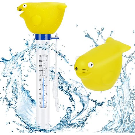 Thermomètre flottant pour piscine avec cordon et conception résistante aux chocs pour piscines, spas, aquariums, jacuzzis et bassins à poissons (1/5)