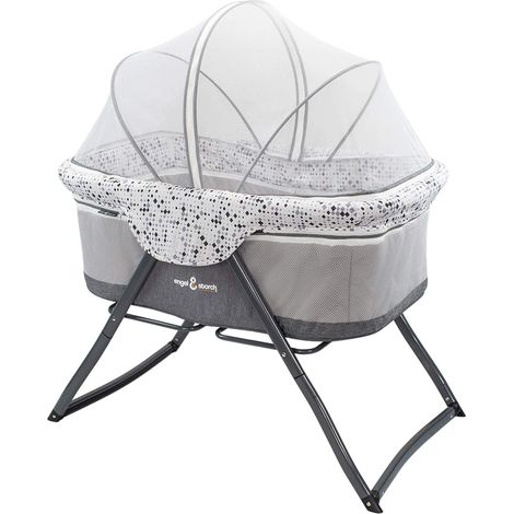 BEBITO Cuna de bebé de viaje plegable Minicuna con mosquitera (gris oscuro)