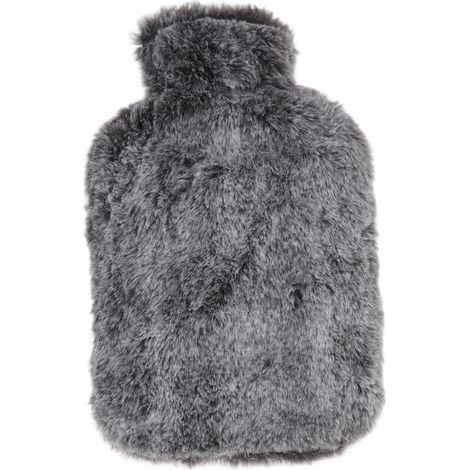 Sac d'eau chaude 2000ML en caoutchouc haute densité pour hiver, pack de chaleur pour douleur d'épaule, noir et noir (1/5)