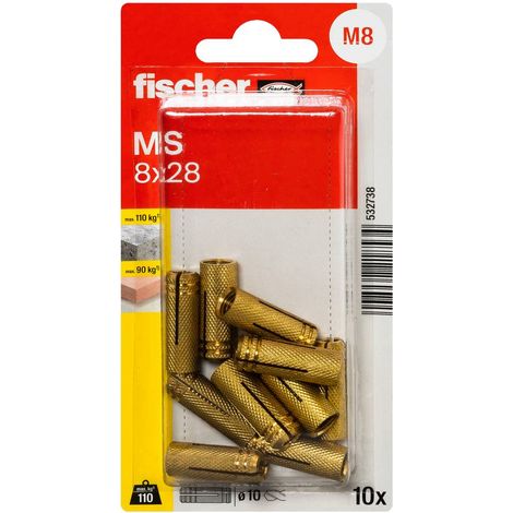 Fischer 532738 MS 8 x 28 K NV Tassello in ottone 28 mm 1 KIT (1/5)