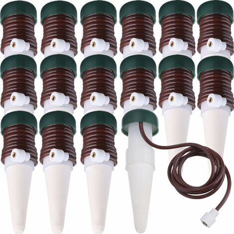 BUNTHAUS Arrosage Stakes Automatique Système d'Arrosage, Irrigation par Égouttement Automatique de Plante Libération Lente pour Plantes d'Intérieur ou d'Extérieur (Pack de 16) (1/5)