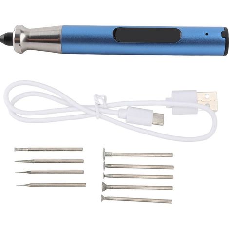 Stylo Graveur Électrique Kit USB Rechargeable avec 9 Embouts pour Polissage et Gravure (1/5)
