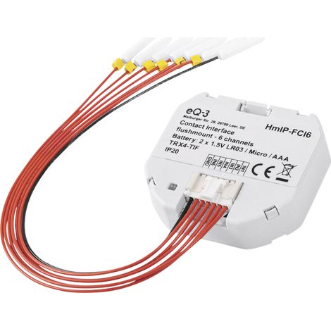 HOMEMATIC IP Smart Home 153501A0 Kontakt-Schnittstelle Unterputz, 6-fach (1/5)