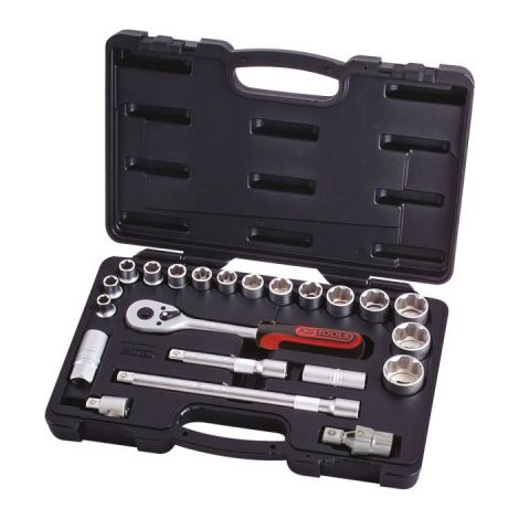 Set di bussole 1/2 KS TOOLS - da 10 a 32 mm - CHROMEmat - 22 pz.