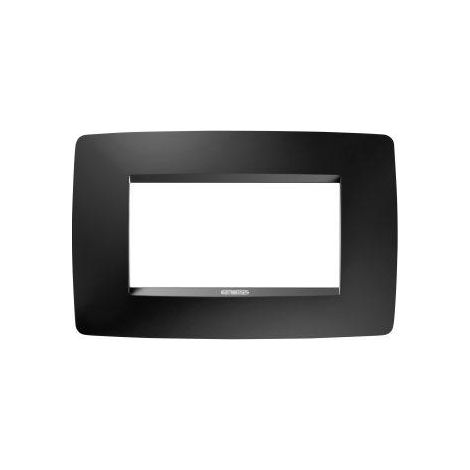 PLAQUE ONE 4P NOIR SATINÉ GEWISS GW16104VN (1/2)