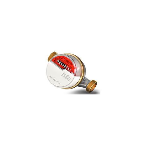Compteur d'eau d'appartement 16095 110 mm, filetage mâle 3/4", 90 g, étalonnage initial inclus, sans raccord à vis.