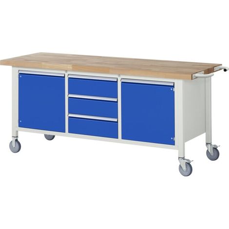 Etabli mobile brut Modèle 8569 LxPxH 2000x700x880mm (1/5)