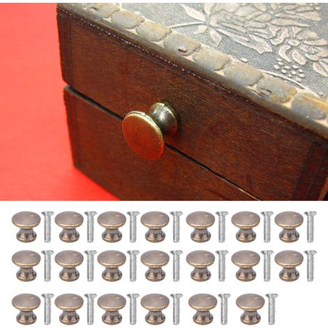 20 Poignées Bouton Mini Champignon pour Tiroirs de Meuble et Bijouterie (1/3)