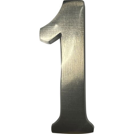 Numéro Maison 1 Nickel Mat Design Moderne, Fixation Invisible - Edm