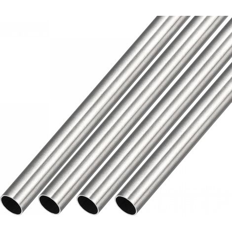 Sourcing Map - Lot de 4 tubes droits en acier inoxydable 304 pour l'ameublement et la machinerie, 6