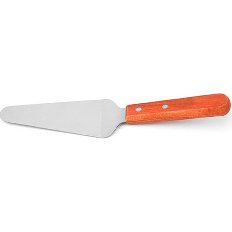 Spatule en acier inoxydable, spatule métallique à manche en bois pour poêle en fonte, spatule pour barbecue et plaque de cuisson, spatule à tête ronde (1/5)