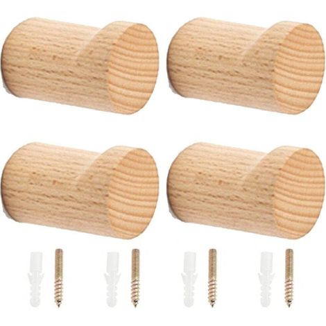 ganchos de pared de madera de pino, perchas decorativas para sombreros, bolsos o abrigos.