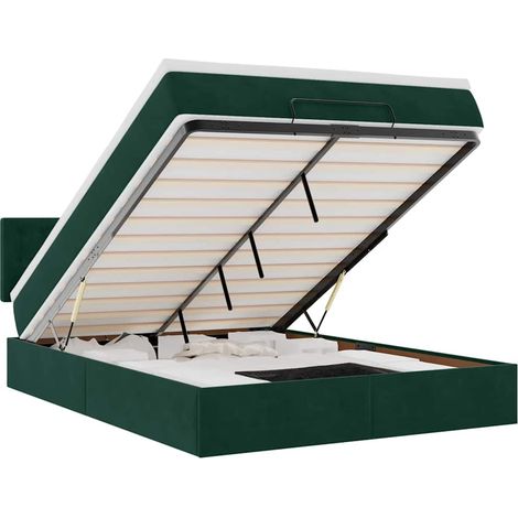 Maison Exclusive - Estructura cama otomana colchón terciopelo ver (1/5)