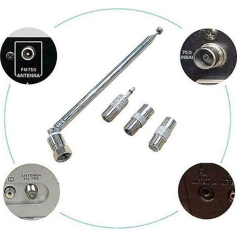 Antenne radio DAB télescopique de 75 ohms pour mini système de récepteur AV HiFi (1/3)