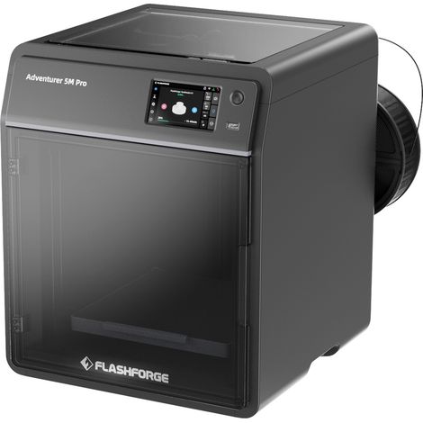 Imprimante 3D Flashforge Adventurer 5M Pro Banc d'impression chauffant, lit métallique flexible, ave