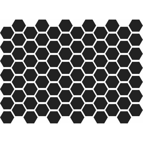 Pack of 1 Reflective Sticker, Black, for Helmet, Reflectors for Bicycle, Scooter, Stroller (Hexagon) (1/5)