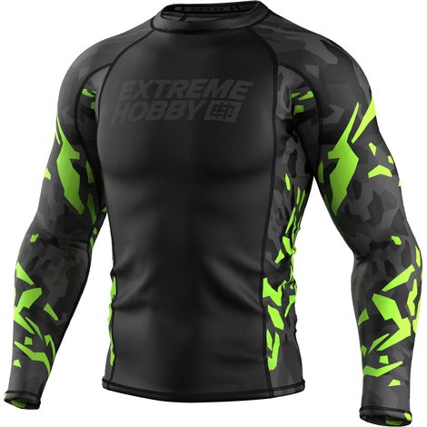 Maglia a maniche lunghe da uomo rashguard pantera nera taglia S bianca