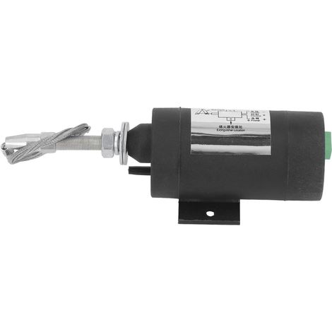 Soupape d'arrêt moteur, protection contre les surcharges et les courants de fonctionnement faibles, électrovanne de coupure de carburant pour moteur diesel, normalement ouverte à la mise sous tension,