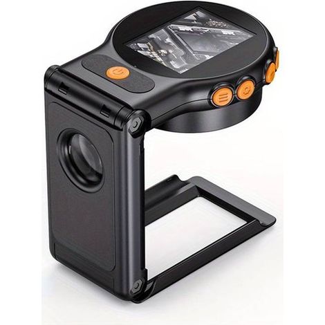 Faltbares Multifunktionsmikroskop mit 178-Grad-Weitwinkelobjektiv und 2-Megapixel-Autofokus.