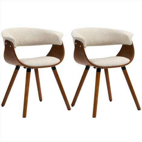 Banc de salle à manger Chaises de salle à manger beige dossier (1/5)