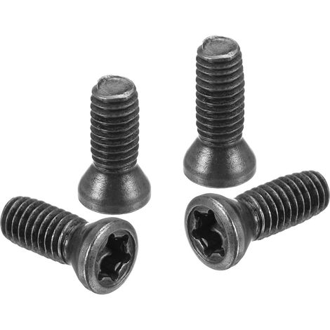 10 Vis Torx M3,5 x 10mm et 10 Vis Torx M3,5 x 12mm en Acier Allié 12,9 avec Clé T15 pour Remplacer Les Inserts en Carbure, Couleur Noire (1/5)