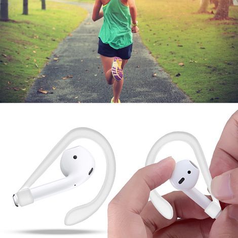 AirPods-Kopfhörerhalterung, Silikon-Sporthalterung für Bluetooth-Kopfhörer (Weiß) (1/5)