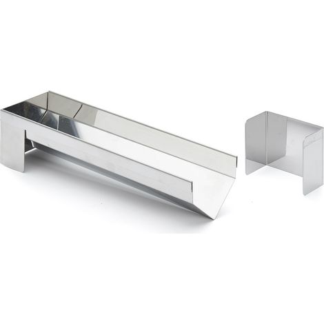 Gouttière à bûches et terrines triangulaire en inox 30 cm (1/3)