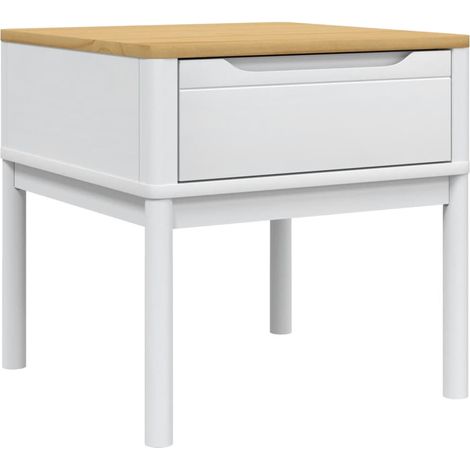 Maison Exclusive - Tavolo per Lampada FLORO Bianco 55x55x54 cm Legno di Pino