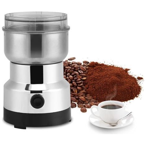 Moulin à Café Électrique Moulin Noix et Céréales, Broyeur Alimentaire en Acier Inoxydable Moulin à Café Et Mixeur Électrique Broyeur pour Grains de Café, Graine de Lin et Autres Épices 14500tr/Min (1/5)