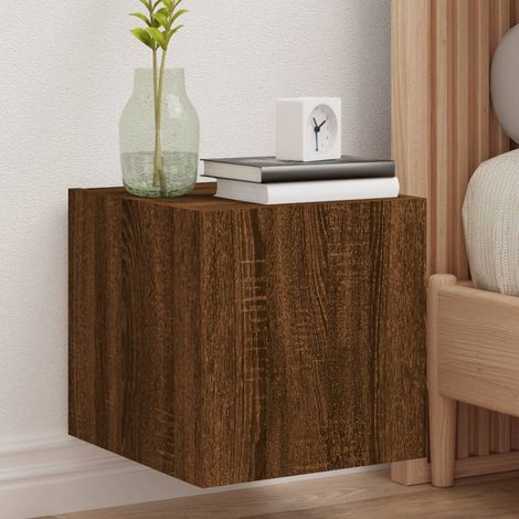TV-Wandschrank mit LED-Leuchten Braun Eichen-Optik 30,5x35x30cm vidaXL (1/5)