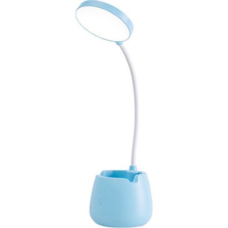Lámpara de lectura recargable, lámpara de escritorio LED infantil, 3 modos de color, atenuación continua, adecuada para estudiar y trabajar, color rosa. (1/2)