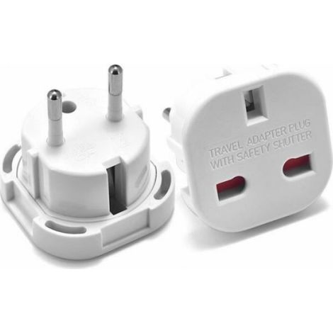 Version Noir - Adaptateur De Prise Courant Universel À 2 Broches 10a Royaume-Uni Vers Europe Euro Chargeur Voyage Ue Convertisseur (1/4)