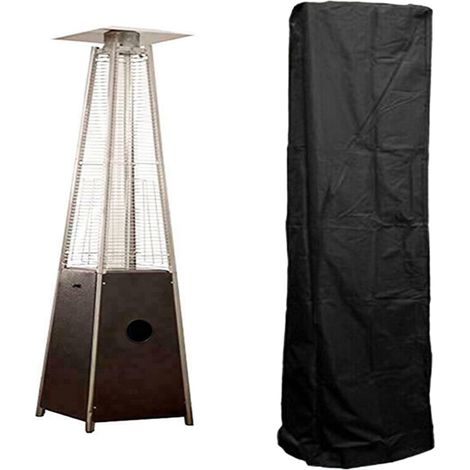 Housse de protection pour chauffage de terrasse, imperméable, coupe-vent, résistante aux UV, 211 x 61 x 53 cm (1/5)